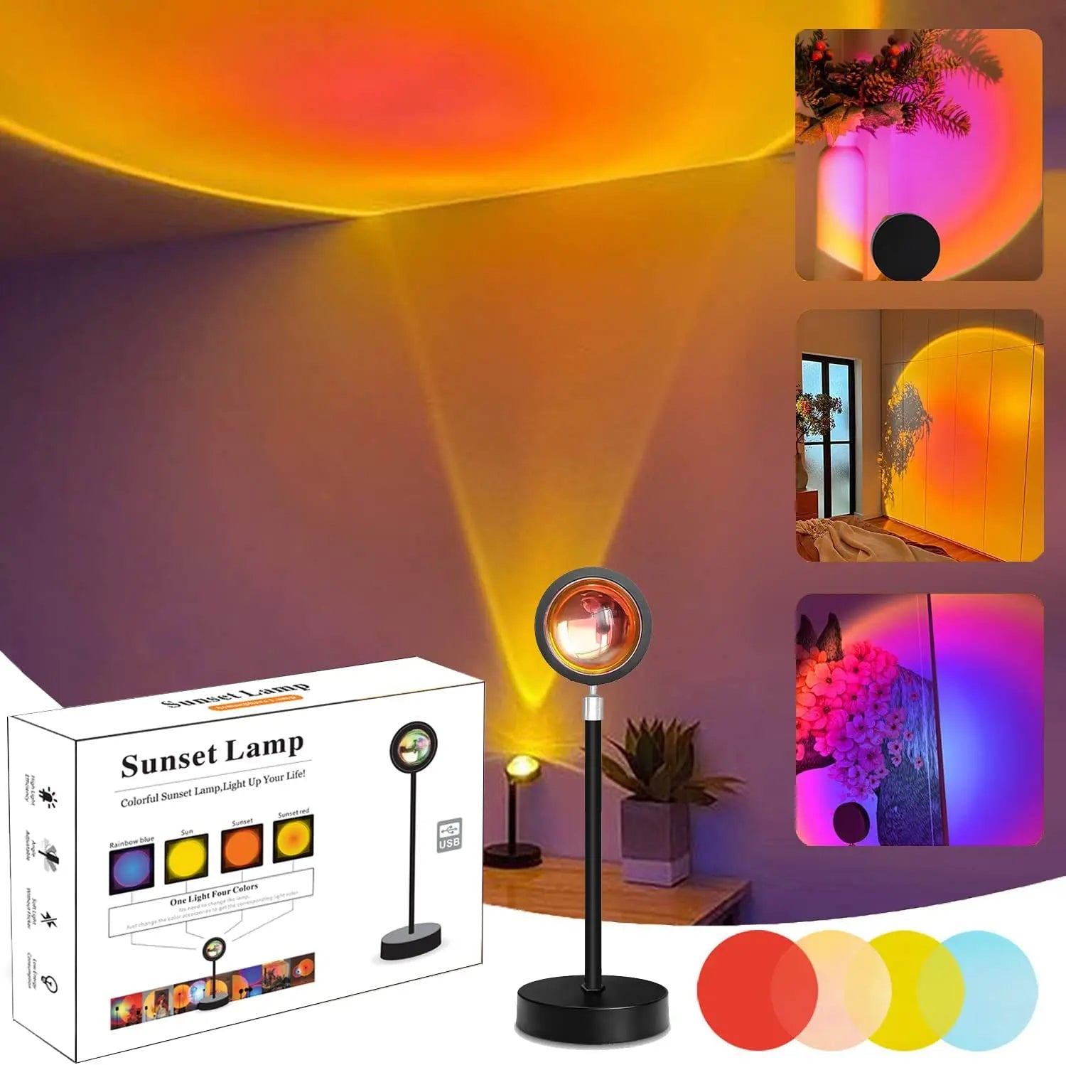 Sunset Atmosphere Lamp — warm ambient glow, bedroom mood lighting