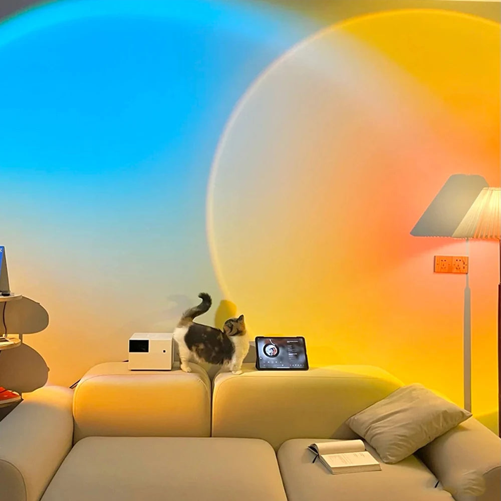 Sunset Atmosphere Lamp LED Projection Night Light Room Decor