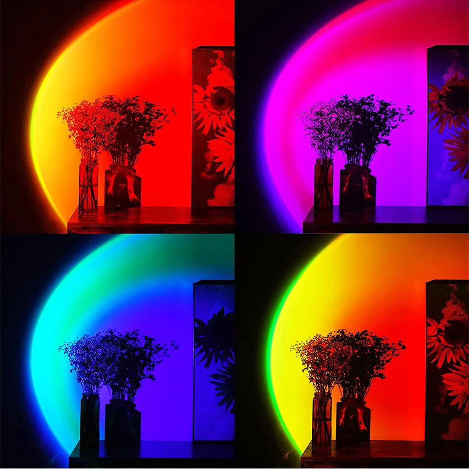 Smart Sunset Lamp RGB LED APP Remote USB Projection Light