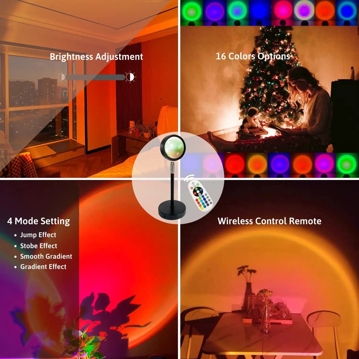 Smart Sunset Lamp RGB LED APP Remote USB Projection Light