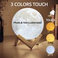Personalized Moon Lamp 3D Printed Custom Photo USB Night Light