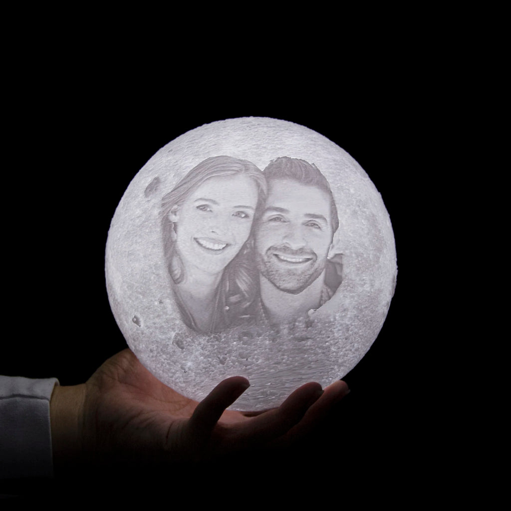 Personalized Moon Lamp 3D Printed Custom Photo USB Night Light