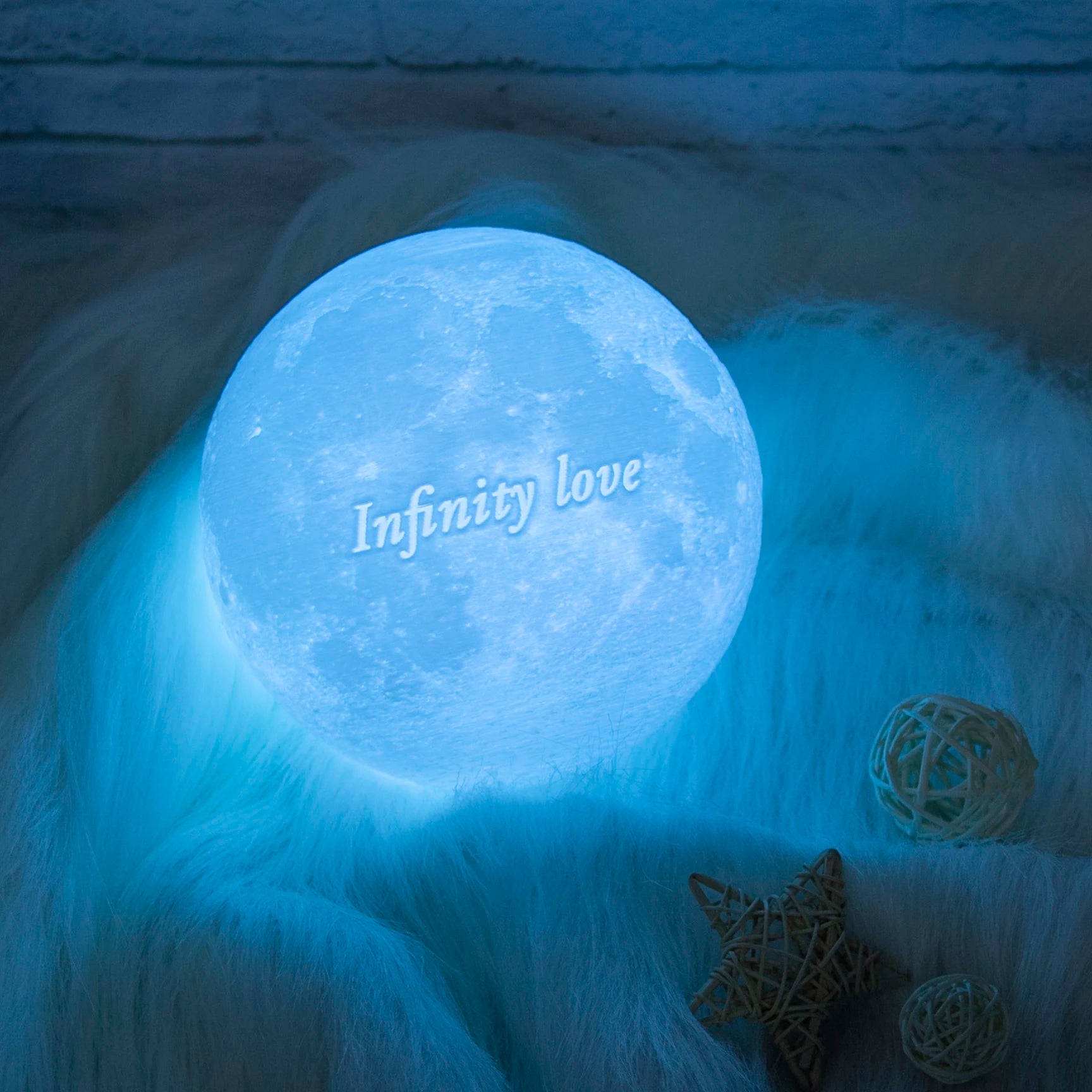 Personalized Moon Lamp 3D Printed Custom Photo USB Night Light
