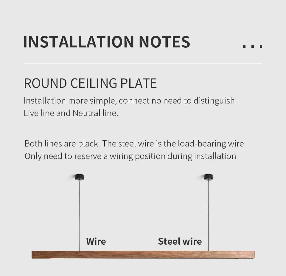 Modern LED Chandelier Black Walnut Wooden Dining Room Kitchen Island Long Hanging lights Restaurant Office Coffee Home Lighting