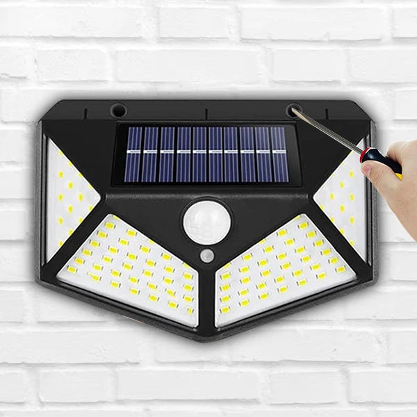 Solar Motion Sensor Security Light 100 LED Outdoor Waterproof PIR