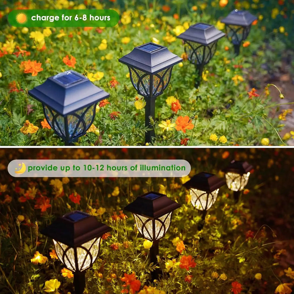Solar Yard Lights Outdoor Waterproof LED Pathway Lights 1-10 Pack