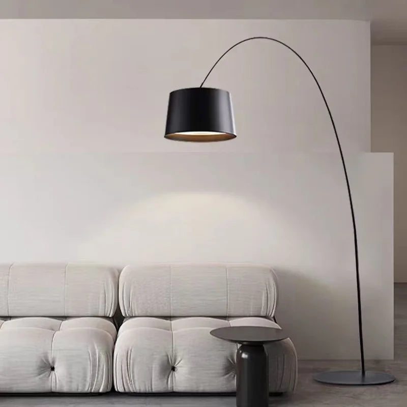 Nordic Minimalist Floor Lamp Arc Bedroom Living Room Floor Lamps Sofa Study Fishing Lamp Room Decoration Lighting Vertical Light