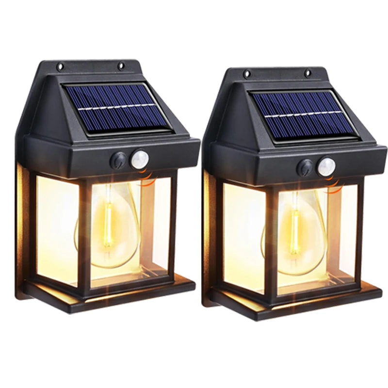 Solar Motion Sensor LED Wall Light Waterproof Outdoor Security Lamp