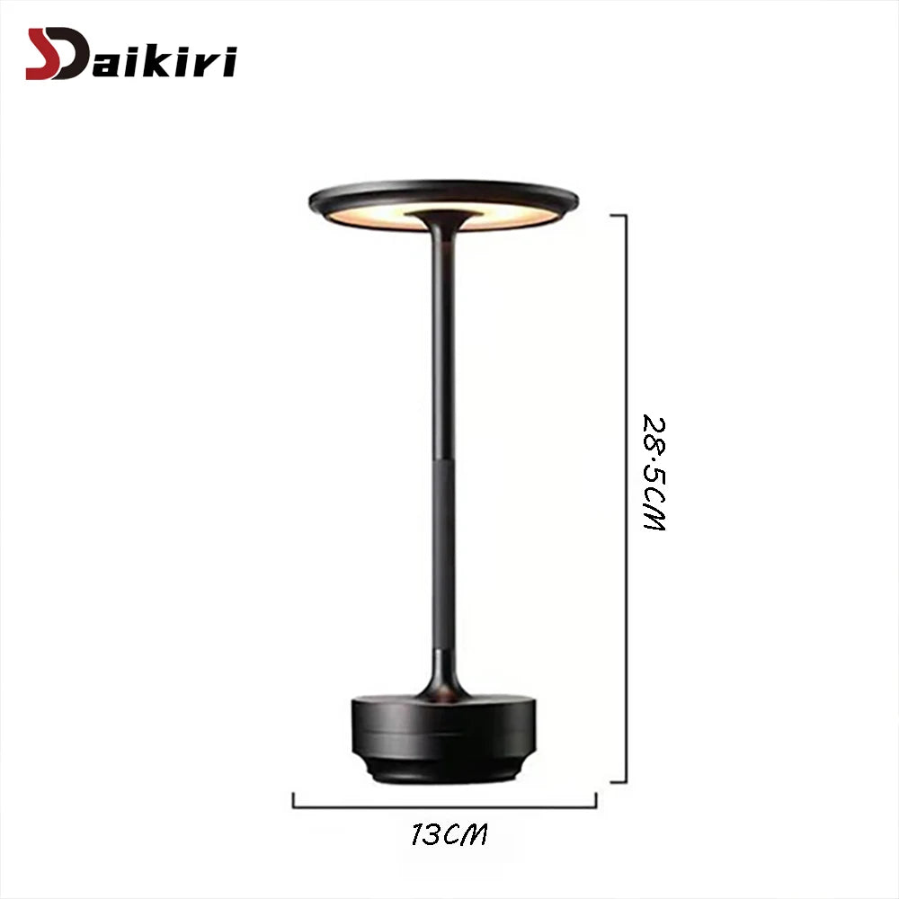 LED Touch Desk Lamp Rechargeable Aluminum Alloy Dimmable Night Light