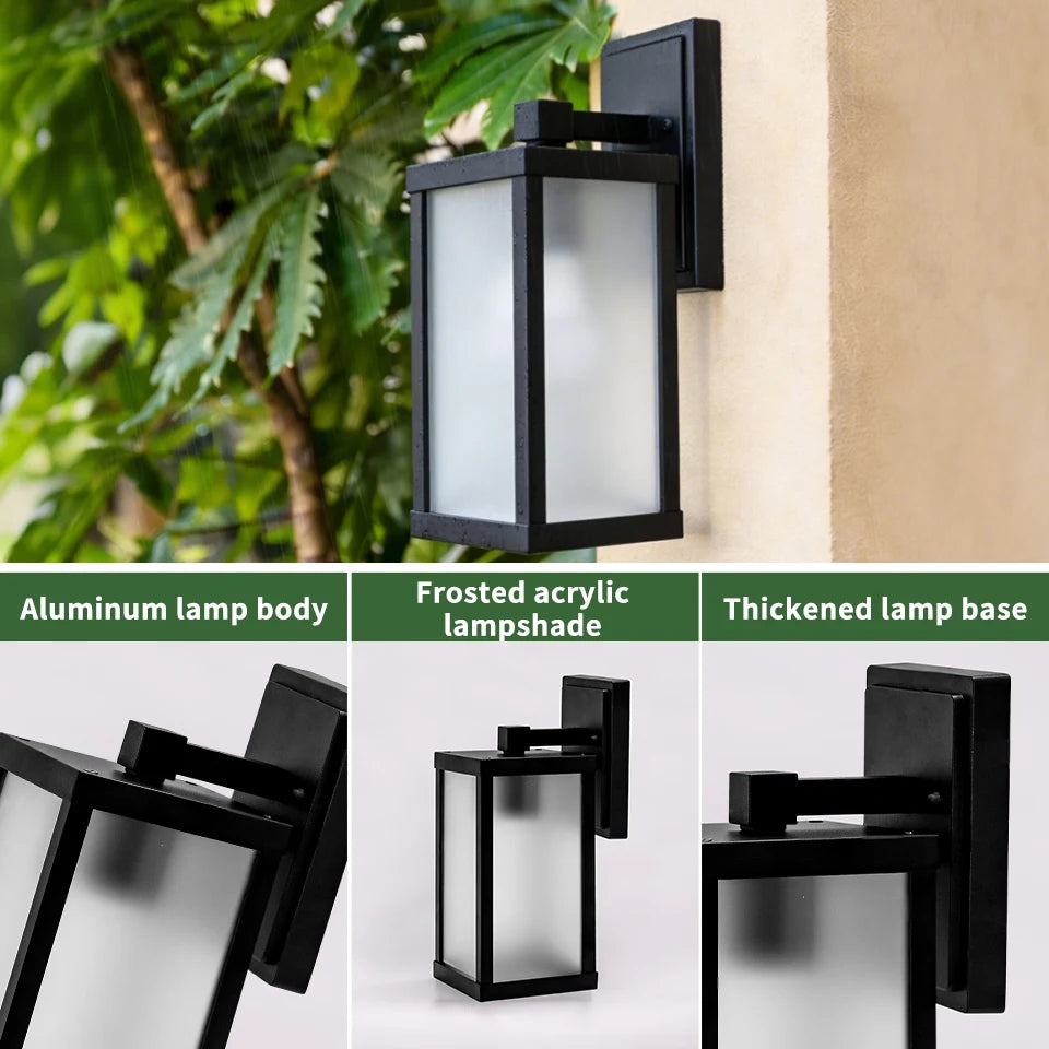 Vintage Waterproof LED Outdoor Wall Light for Porch & Garden Decor