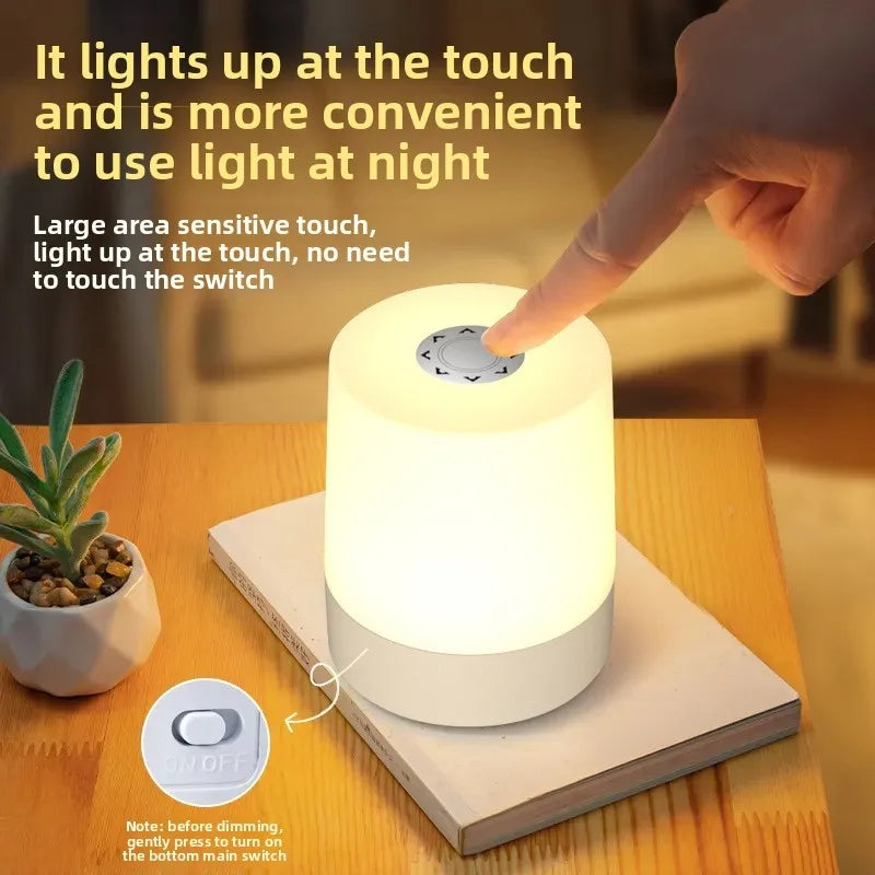 USB Touch Night Lamp LED Rechargeable Bedside Lamp Remote Control