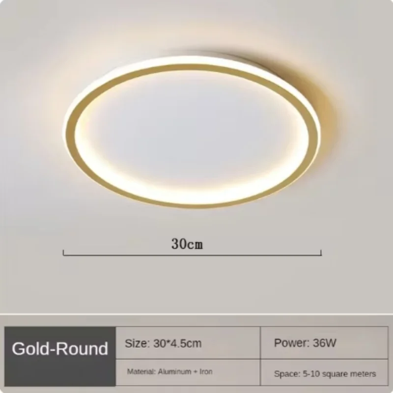 Nordic minimalist LED ceiling light with remote control installed in a modern living room.