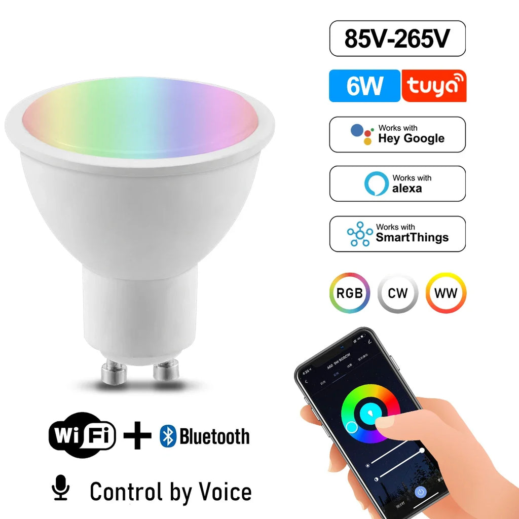 Smart RGB LED Bulb WiFi Dimmable Tuya Alexa Google Home