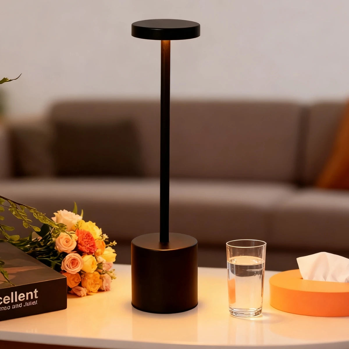 LED Ambient Desk Lamp USB Rechargeable Touch Dimmable Night Light