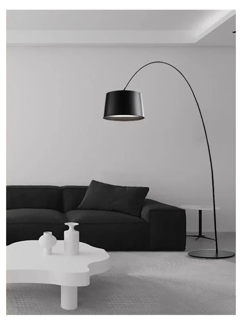 Nordic Minimalist Floor Lamp Arc Bedroom Living Room Floor Lamps Sofa Study Fishing Lamp Room Decoration Lighting Vertical Light