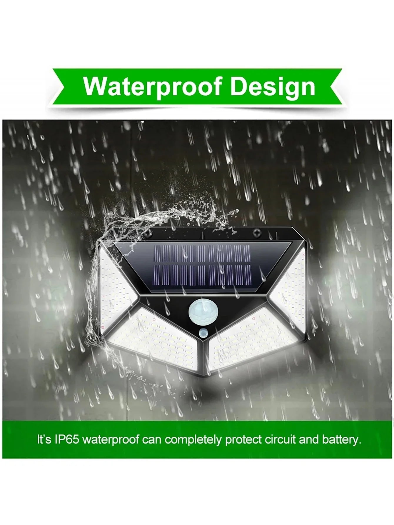 Solar Motion Sensor Security Light 100 LED Outdoor Waterproof PIR