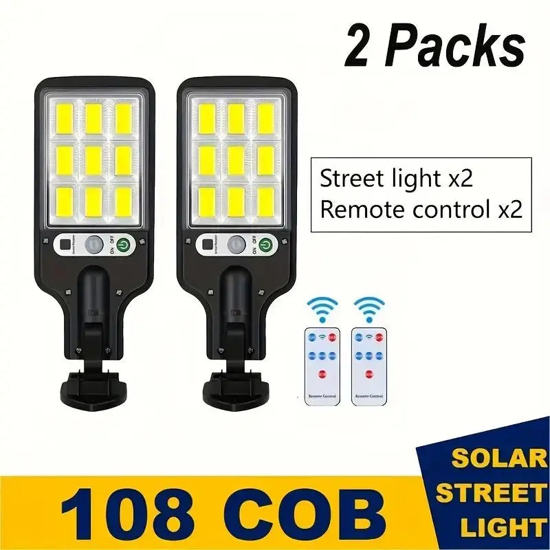 4-Pack Solar Motion Sensor LED Wall Lights for Garden & Garage
