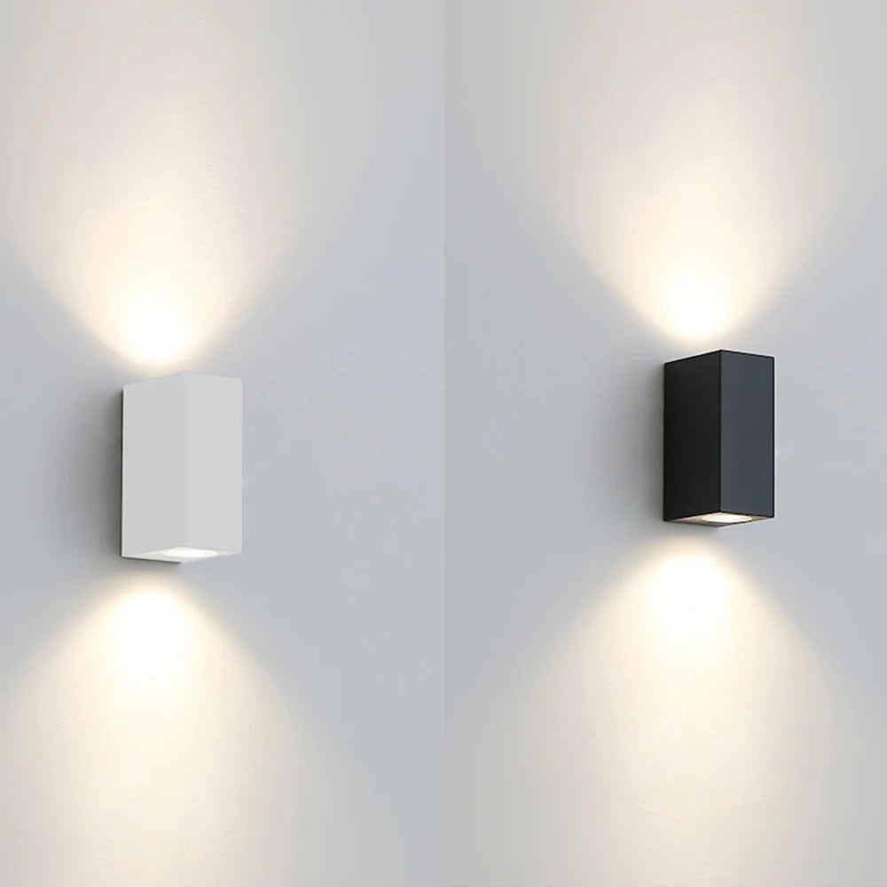 Modern IP65 Up & Down GU10 LED Wall Light for Outdoor Spaces