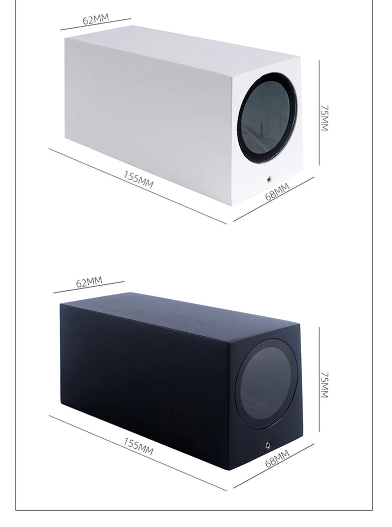 Modern IP65 Up & Down GU10 LED Wall Light for Outdoor Spaces