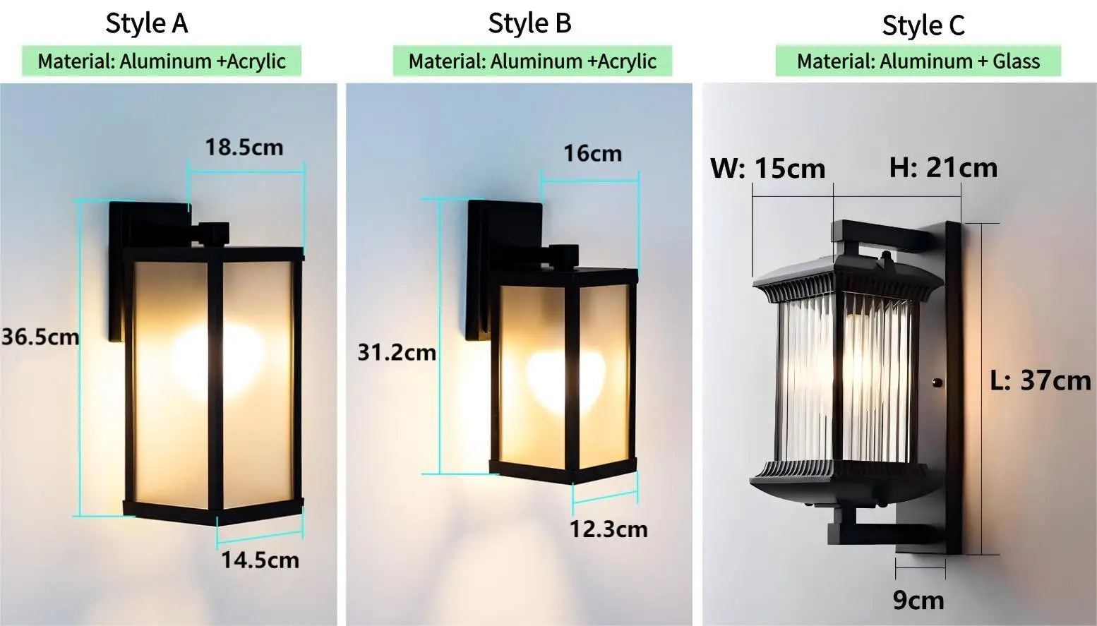 Vintage Waterproof LED Outdoor Wall Light for Porch & Garden Decor