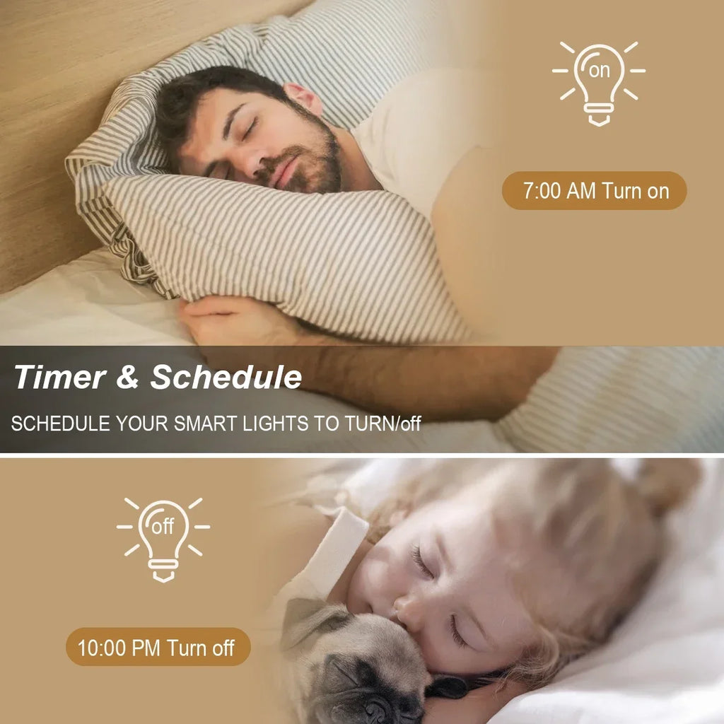 Smart RGB LED Bulb WiFi Dimmable Tuya Alexa Google Home