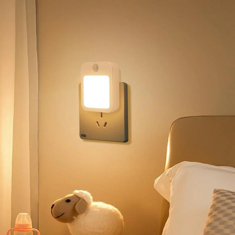Motion Sensor Night Light EU Plug Dimmable LED Cabinet Lamp