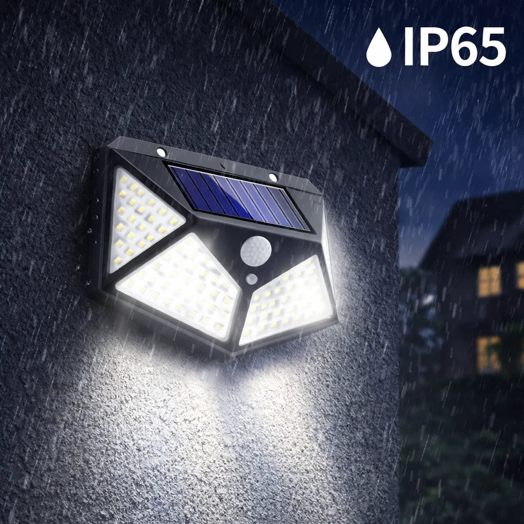 Solar Motion Sensor Security Light 100 LED Outdoor Waterproof PIR