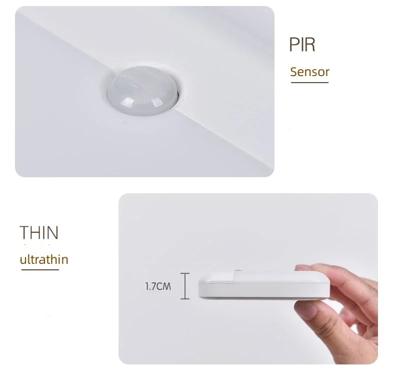 Motion Sensor Night Light USB Rechargeable LED Lamp for Home