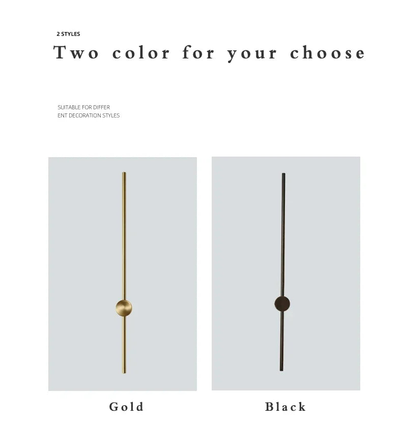 Nordic minimalist LED long wall light installed in a modern hallway with luxury interior décor.