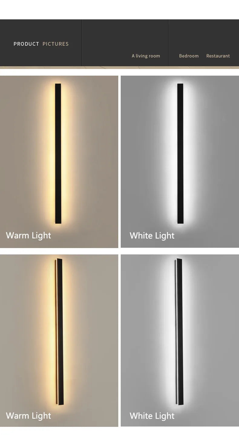 Waterproof Wall Light Outdoor Garden Wall lamps LED Lights Modern Nordic  Living Room TV Background IP65 110/220v Wall washer