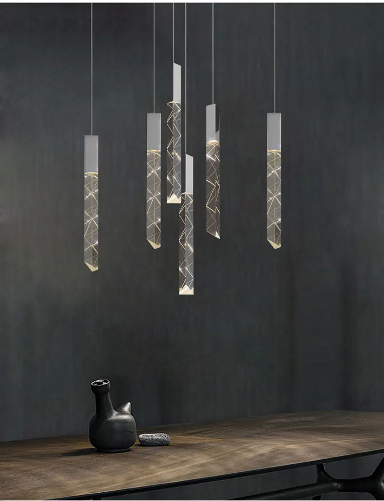 New Staircase Chandelier LED Modern Duplex Loft Spiral Long Chandelier Creative Villa Living Room Bedroom Hanging Crystal Light