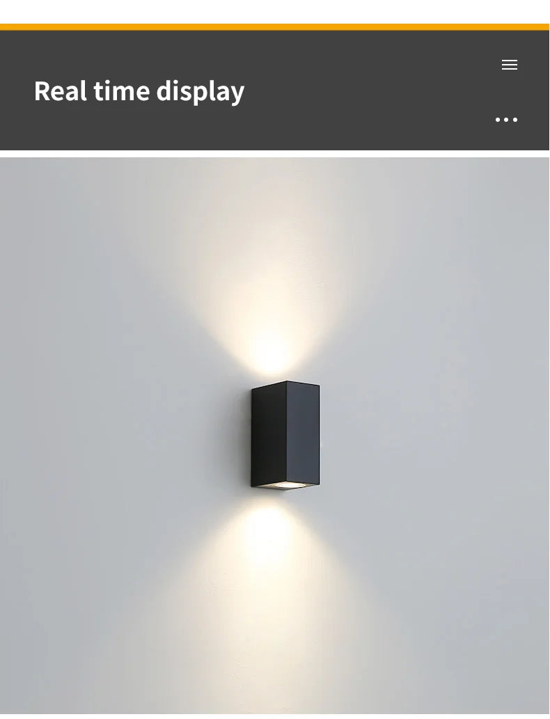 Modern IP65 Up & Down GU10 LED Wall Light for Outdoor Spaces