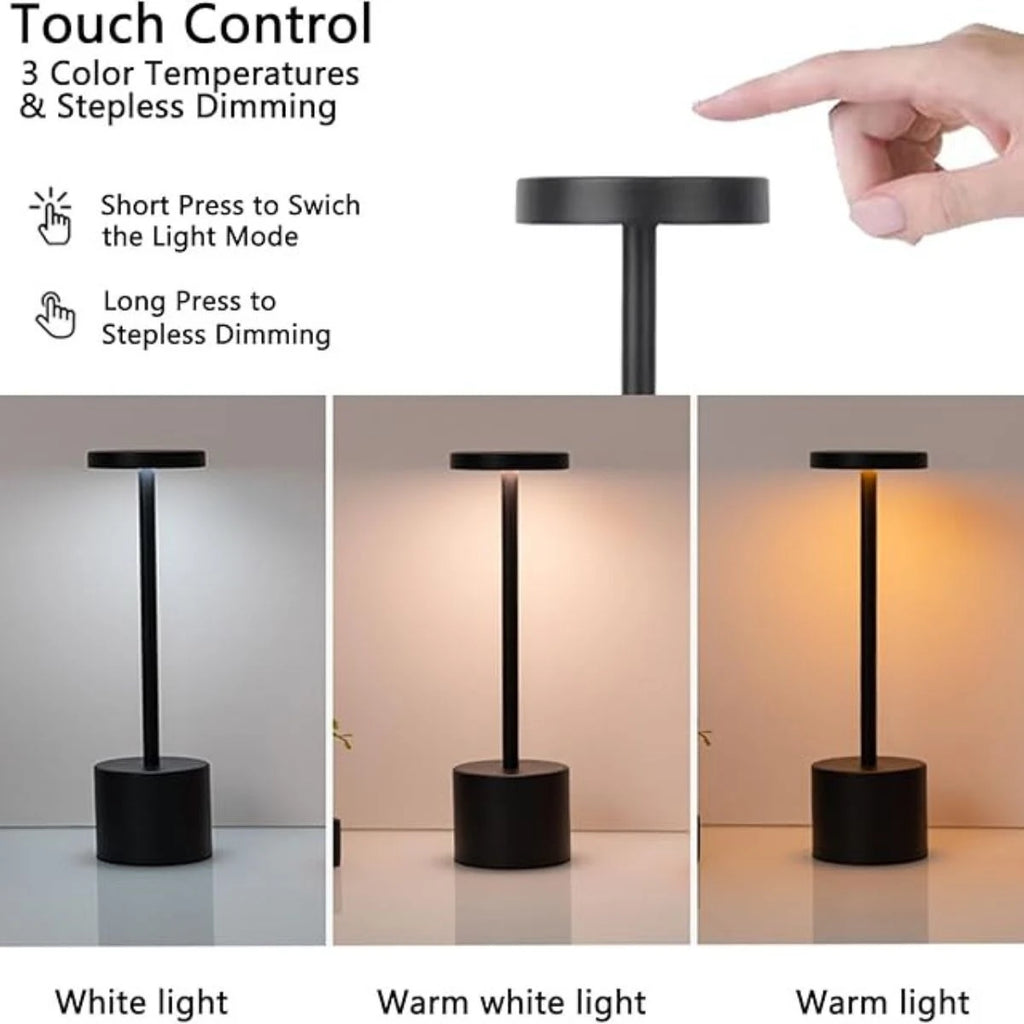 LED Ambient Desk Lamp USB Rechargeable Touch Dimmable Night Light