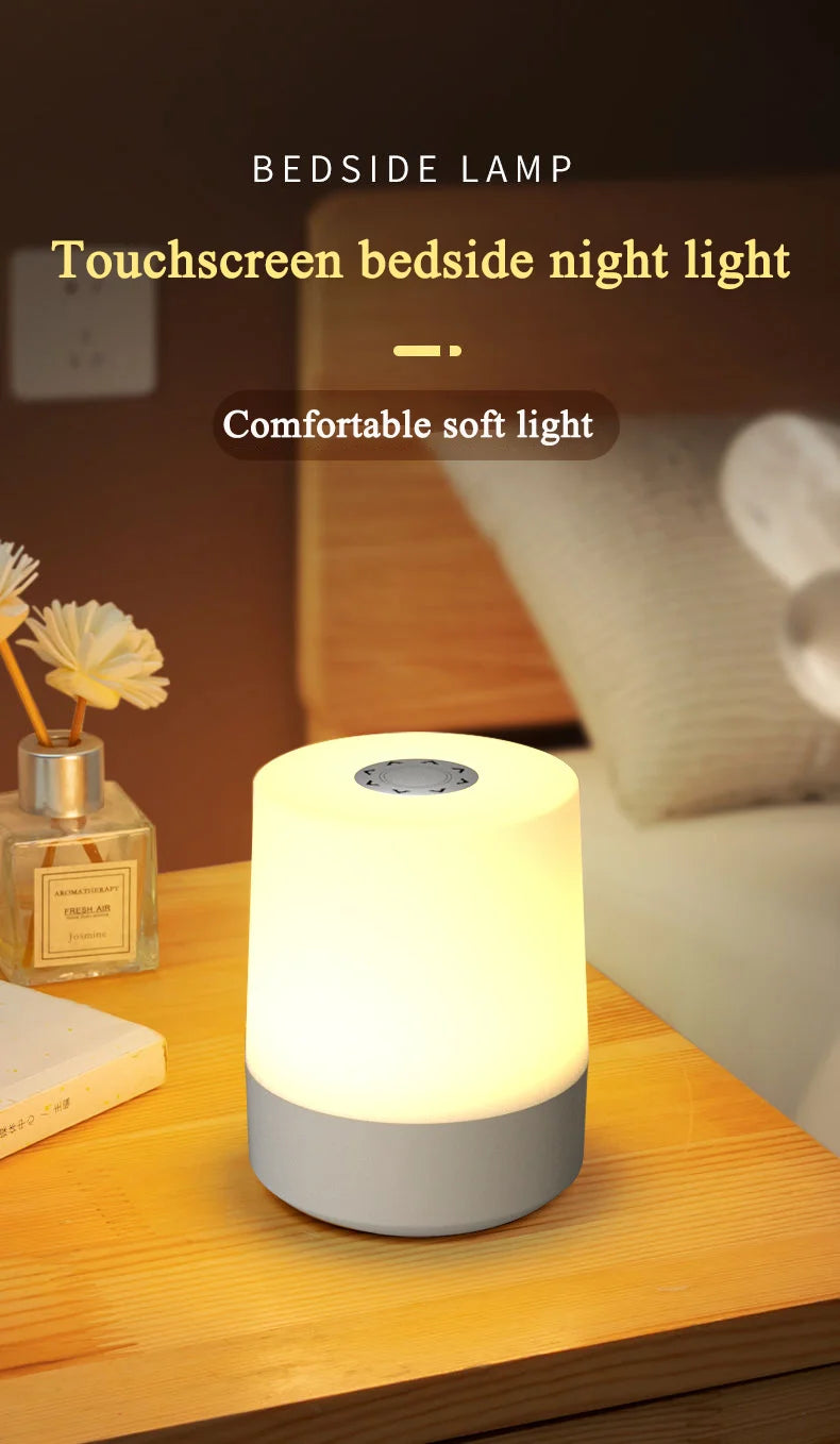 USB Touch Night Lamp LED Rechargeable Bedside Lamp Remote Control