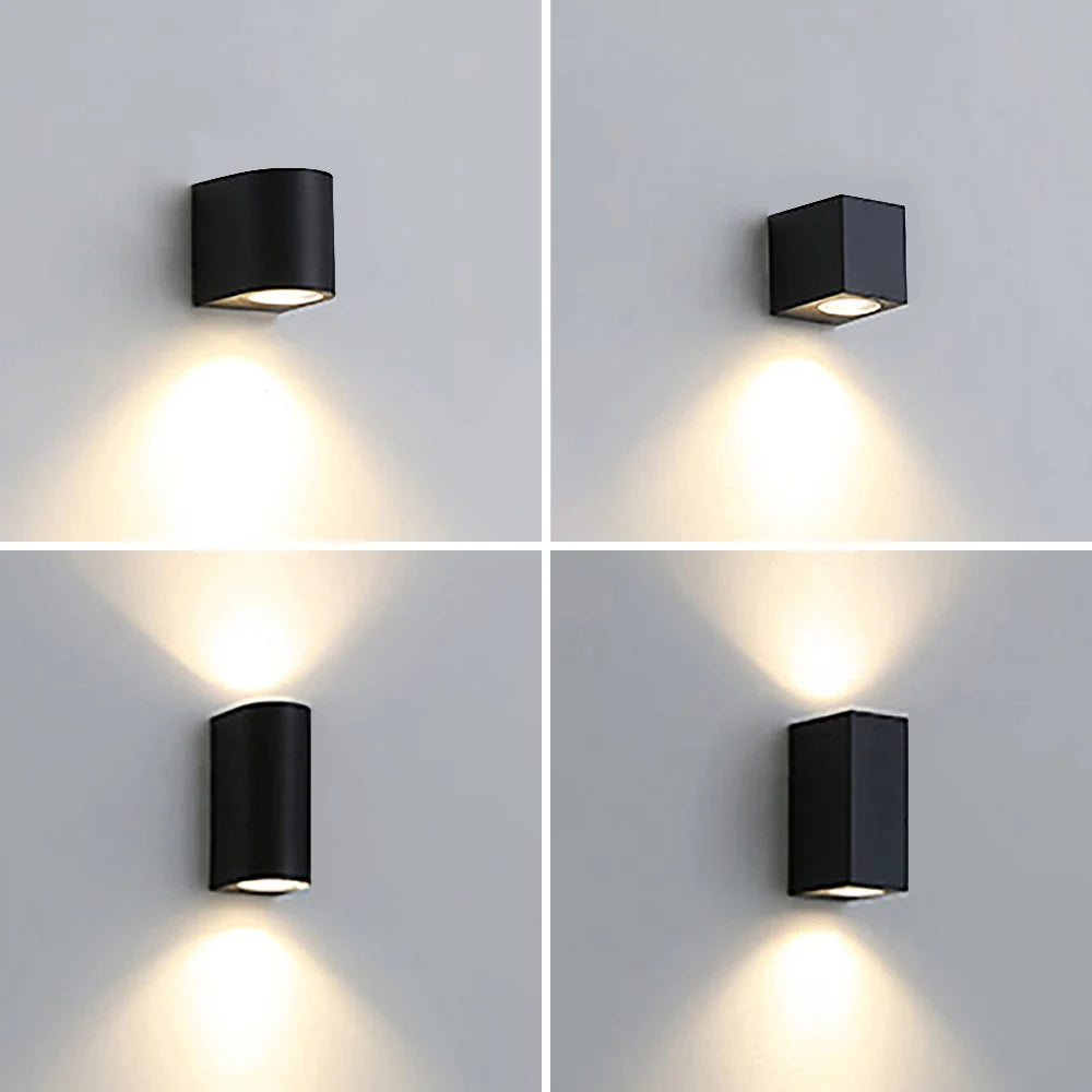 Modern IP65 Up & Down GU10 LED Wall Light for Outdoor Spaces