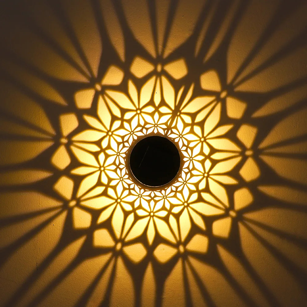 2026 Solar Outdoor Wall Light Waterproof Projection Lamp for Yard Terrace Patio Walkway Landscape Lighting Outdoor Decor