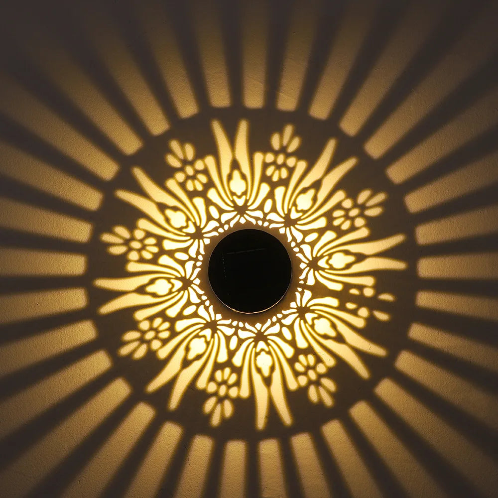 2026 Solar Outdoor Wall Light Waterproof Projection Lamp for Yard Terrace Patio Walkway Landscape Lighting Outdoor Decor