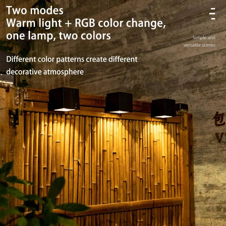 Solar Garden Wall Lamp Outdoor Fence and Courtyard Light