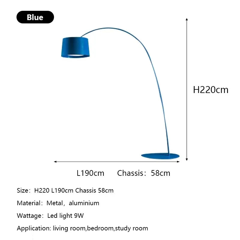Nordic Minimalist Floor Lamp Arc Bedroom Living Room Floor Lamps Sofa Study Fishing Lamp Room Decoration Lighting Vertical Light