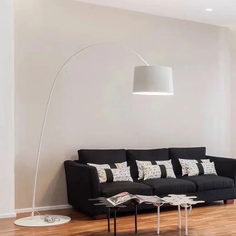 Nordic Minimalist Floor Lamp Arc Bedroom Living Room Floor Lamps Sofa Study Fishing Lamp Room Decoration Lighting Vertical Light