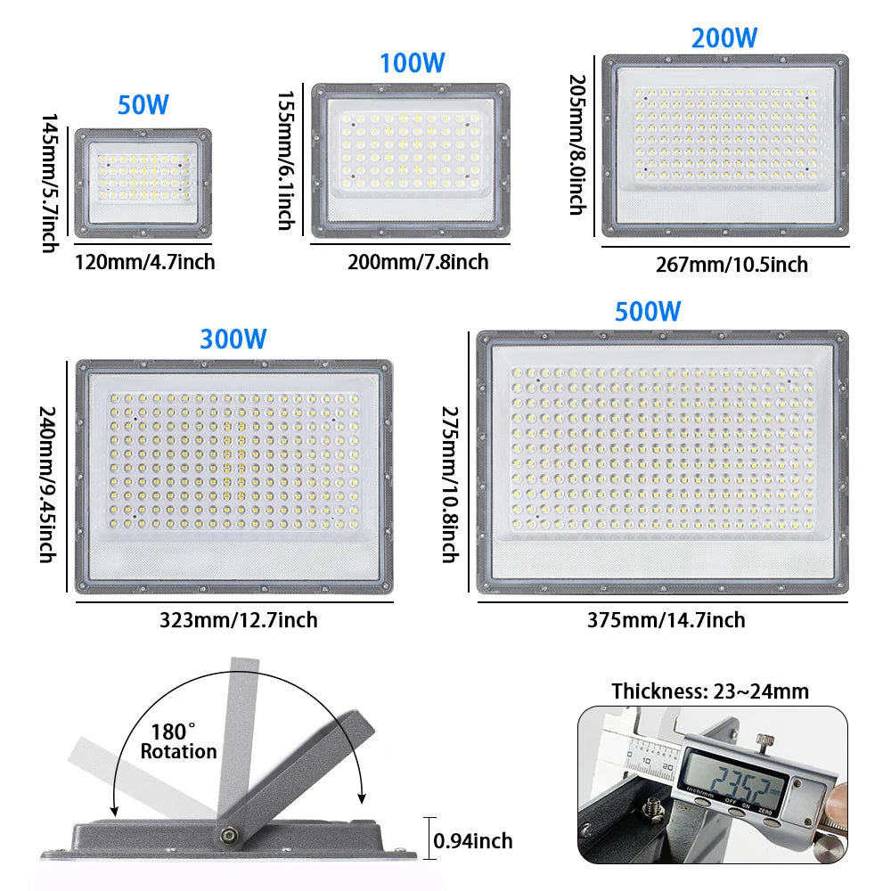 LED floodlight outdoor IP66 waterproof garden and street light