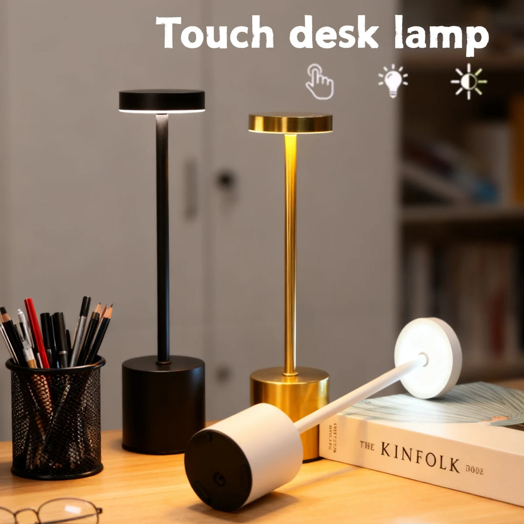 LED Ambient Desk Lamp USB Rechargeable Touch Dimmable Night Light