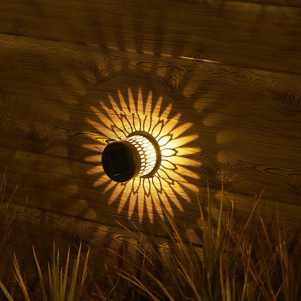 2026 Solar Outdoor Wall Light Waterproof Projection Lamp for Yard Terrace Patio Walkway Landscape Lighting Outdoor Decor