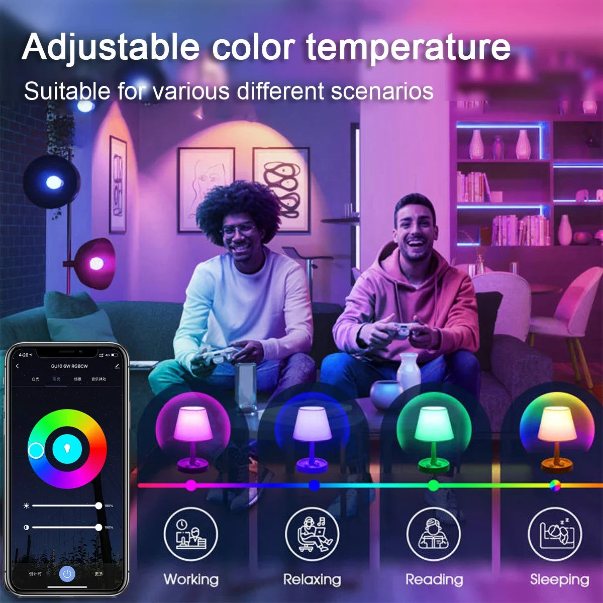 Smart RGB LED Bulb WiFi Dimmable Tuya Alexa Google Home
