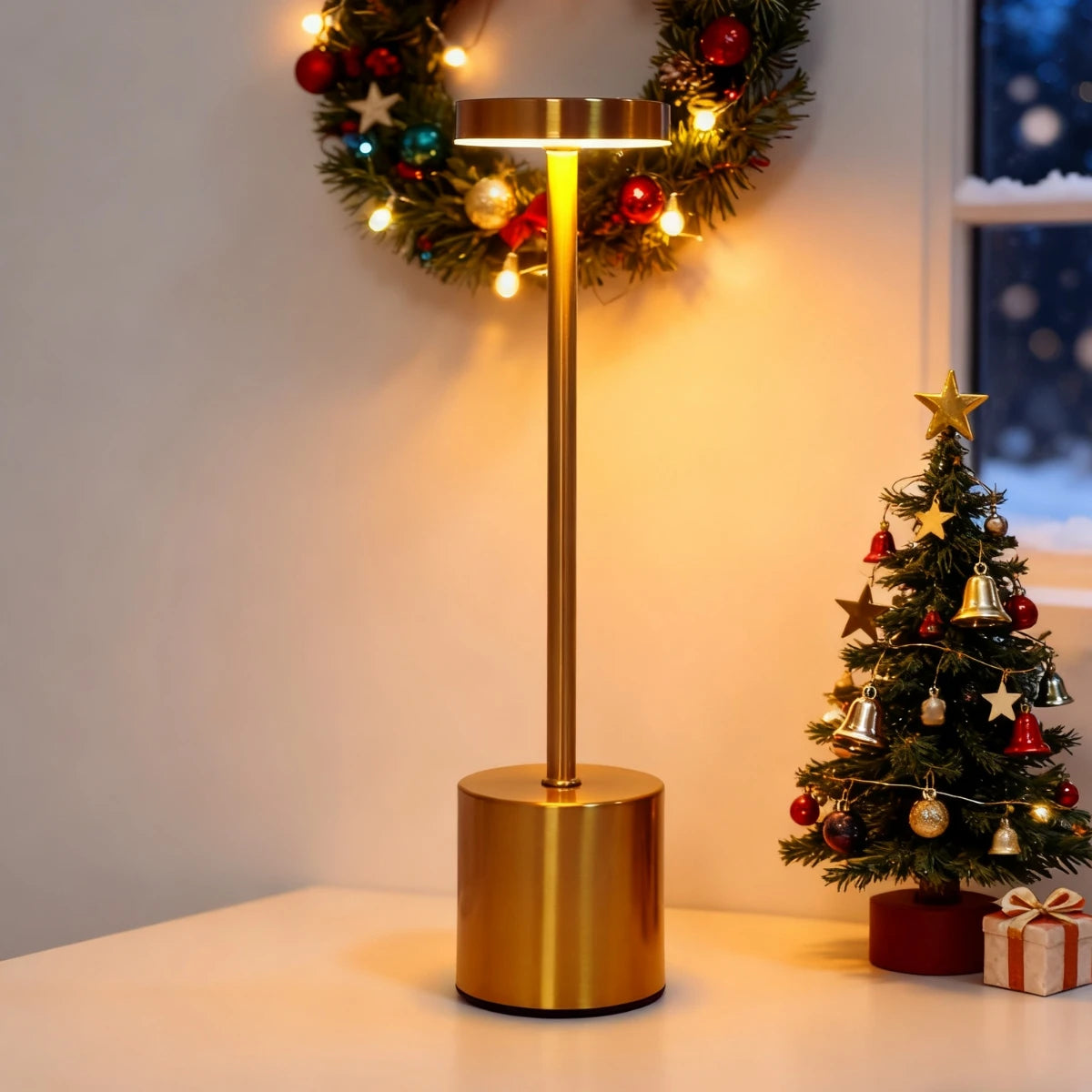 LED Ambient Desk Lamp USB Rechargeable Touch Dimmable Night Light