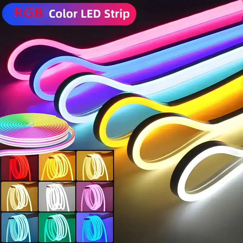 RGB Neon LED Strip 24V Bluetooth Music Sync Waterproof Rope Light