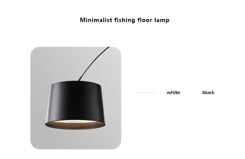 Nordic Minimalist Floor Lamp Arc Bedroom Living Room Floor Lamps Sofa Study Fishing Lamp Room Decoration Lighting Vertical Light