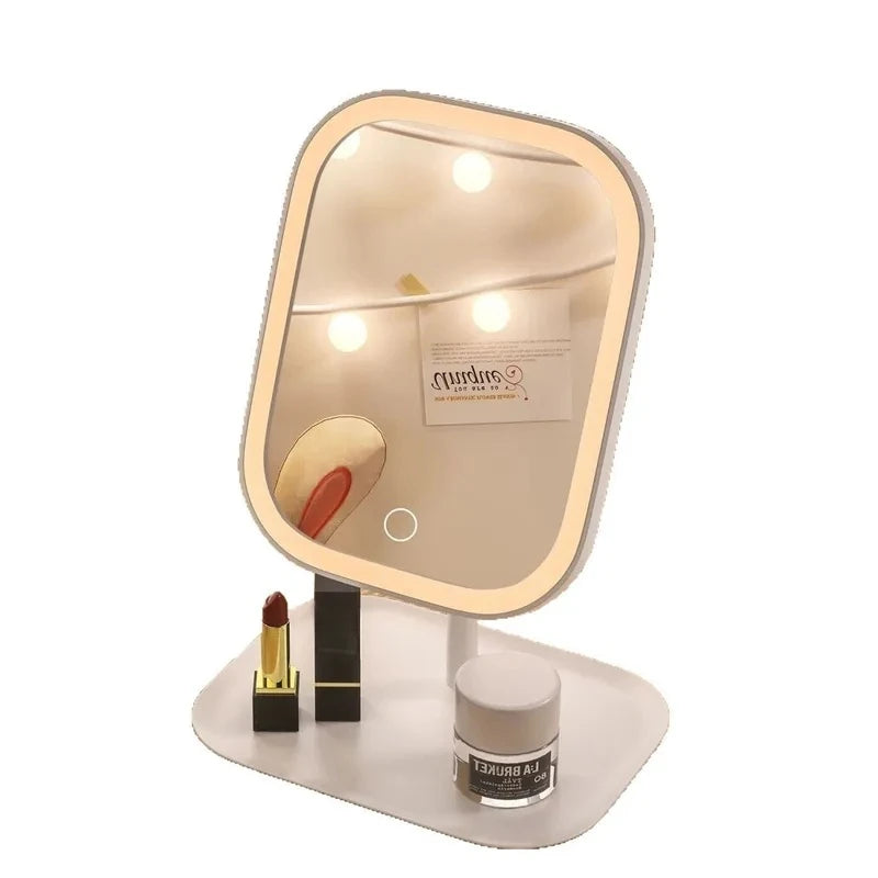 Rechargeable LED Vanity Mirror 3 Color Dimmable Touch Makeup Mirror