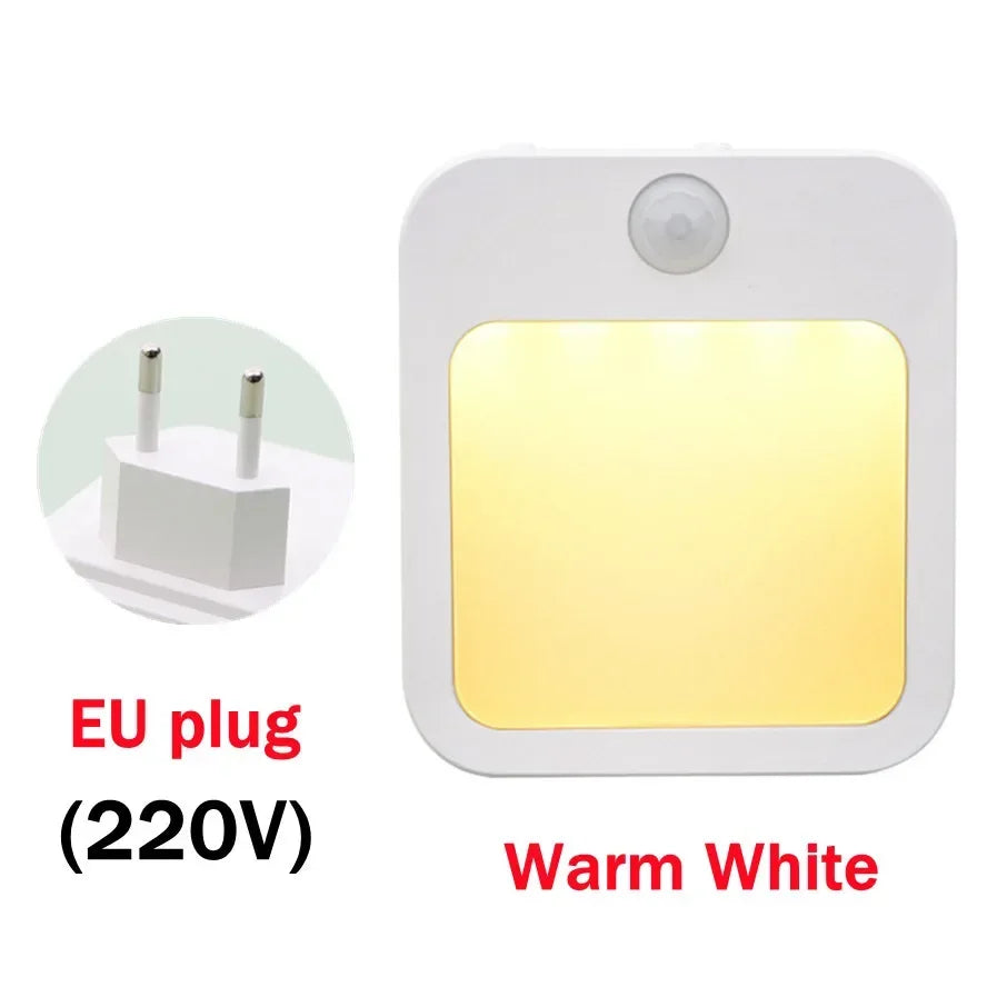 Motion Sensor Night Light EU Plug Dimmable LED Cabinet Lamp
