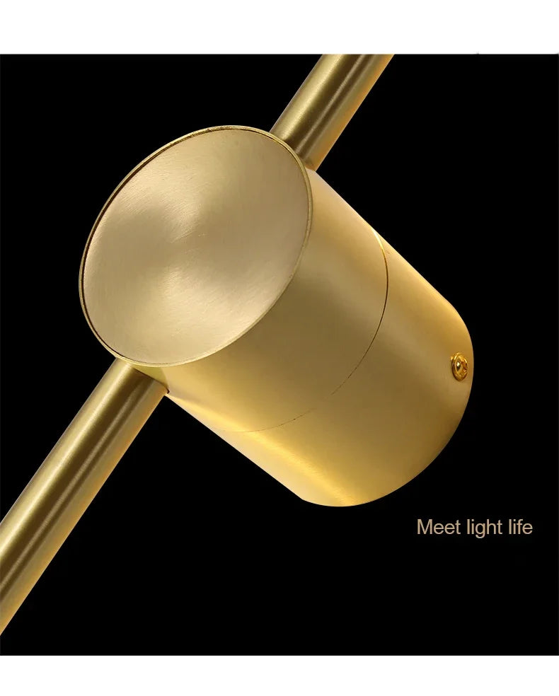 Nordic minimalist LED long wall light installed in a modern hallway with luxury interior décor.